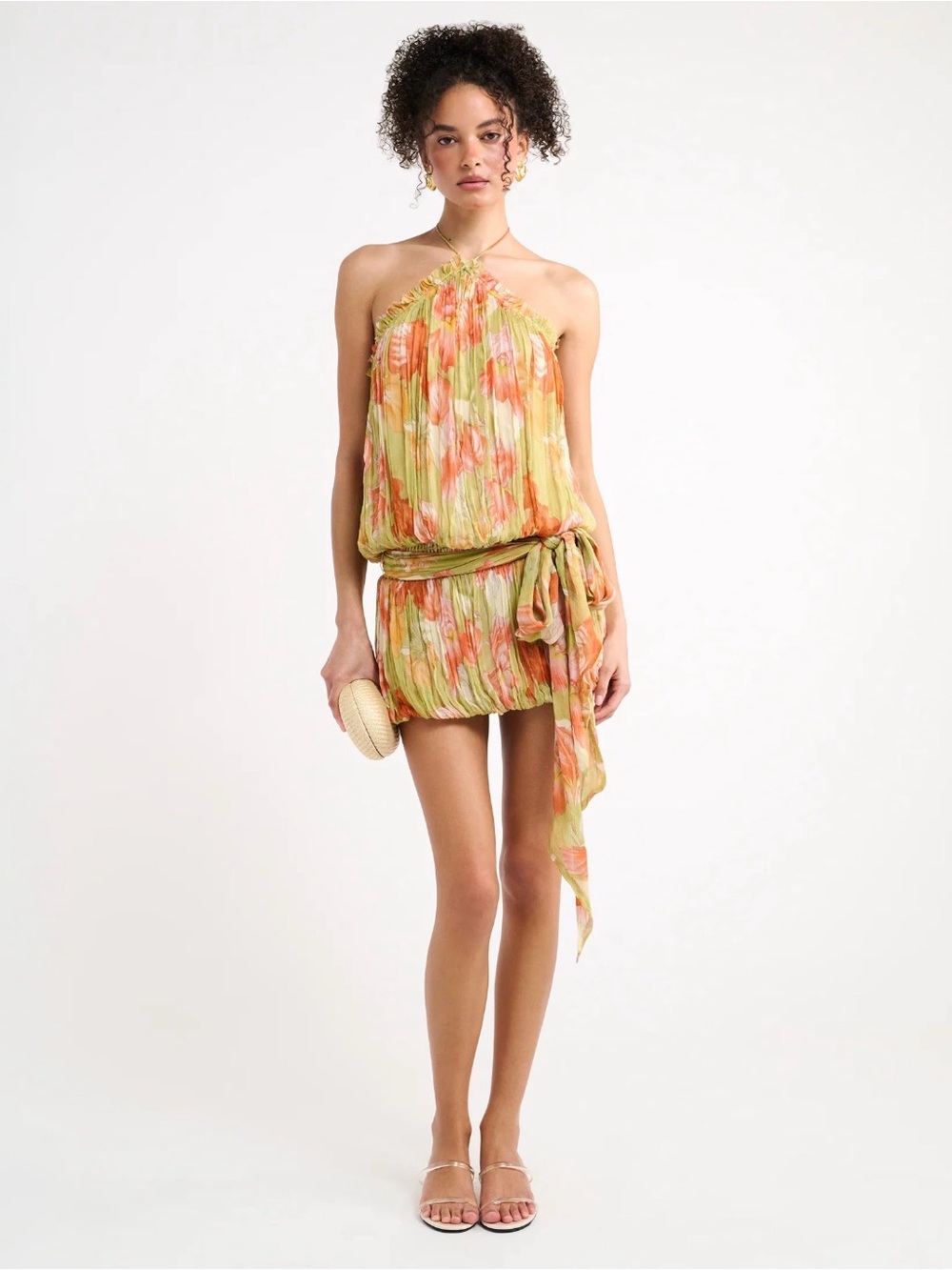 Rumored Caliente Mini Dress in Botanical Sunrise